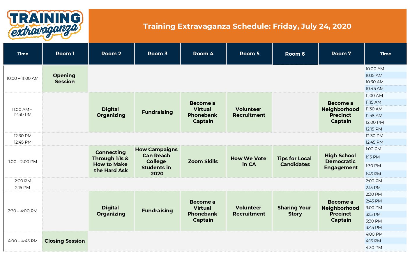 July 24-26 Virtual E-Board Block Schedule - Training Extravaganza (2)